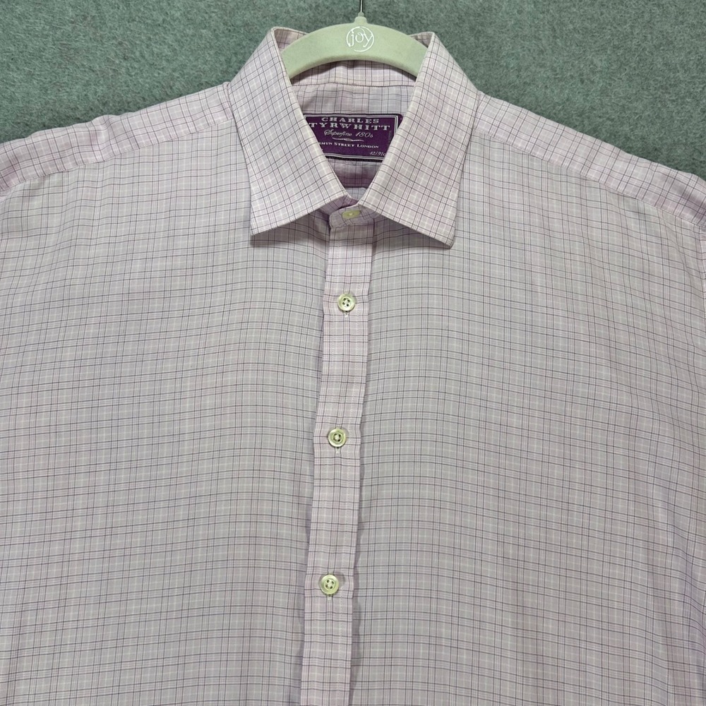 Charles Tyrwhitt Dress Shirt 16.5/36 Mens Pink Superfine 180s Business Classic